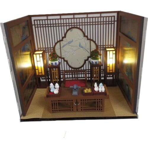 DIY Wooden Dollhouse Miniature with Furniture Kit Travel Suitcase Model Doll House Difficult Assemble Toy for Adult Gift Casa