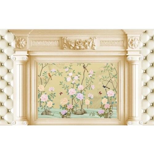 Europe syle backdrop bird buildings 3d stereoscopic wallpaper papel parede mural wallpaper Home Decoration