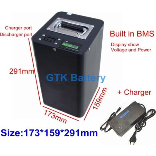 Ebike Battery 48V 50AH 60AH Lithium ion Battery Pack with 5A Charger,50A BMS for 500W-3000W Motor