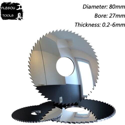 80mm Alloy Tungsten Steel Milling Cutter, 80mm x 27mm Carbide Circular Saw Blades Cutting Aluminum, Copper Metal, PVC. (0.2-6mm)