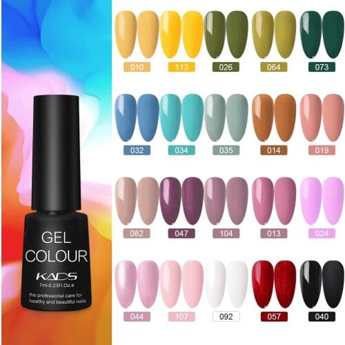 KADS 23pcs UV Gel Nail Polish Set 7ml Soak Off Base Gel Top Coat Red Black White Pink Manicure UV DIY Nail Art LED Gel Varnish