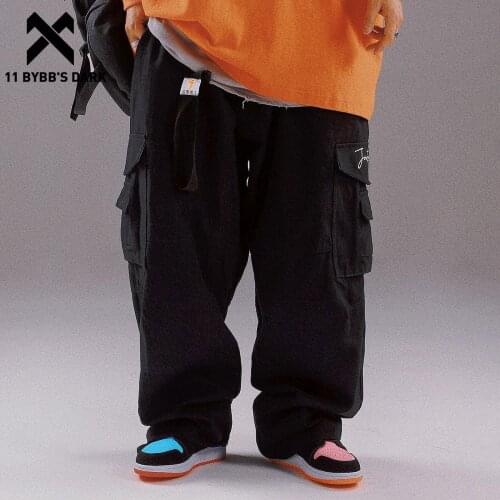 11 BYBBS DARK Mulit Pockets Baggy Pants with Belt Functional Loose Trousers Streetwear Techwear Hip Hop Cargo Pants Vintage