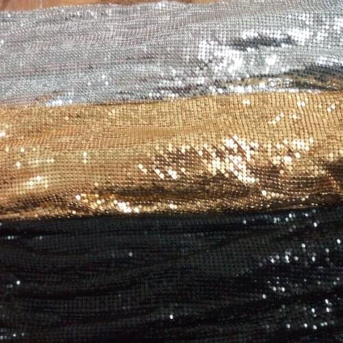 Metal Mesh Fabric Metallic metalic Metal Sequin Sequined Square Fabric Curtain Square GOLDEN SILVER BLACK free shipping 24X20cm