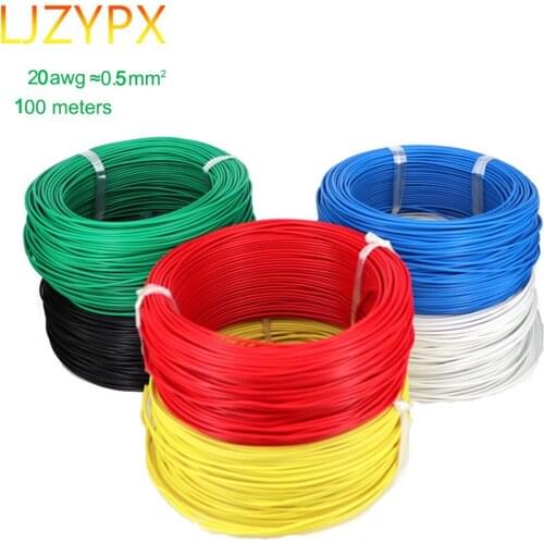 20awg Tinned Copper Single Core Wires 100m BV0.5/AV0.8mm Welding Connection 300V OK Jumper Circuit Board Instrumentation Cables