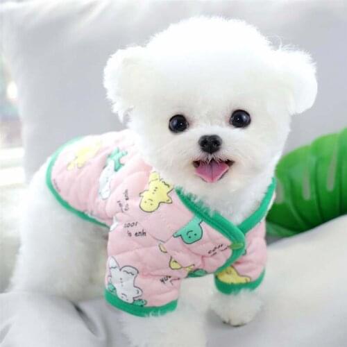 Autumn and winter pet cotton coat cat bichon Teddy Pomeranian Schnauzer small dog poodle dog clothes quilted cotton-padded jacke