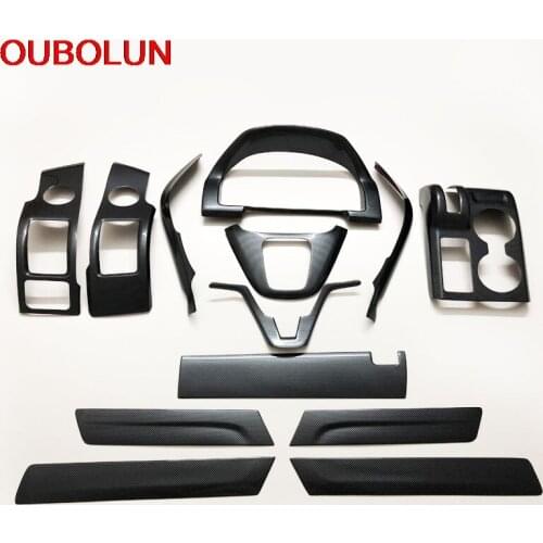 OUBOLUN ABS Carbon Fiber Paint Interior Decoration Upgrade Kit Auto Accessories For Honda CRV 2007 2008 2009 2010 LHD