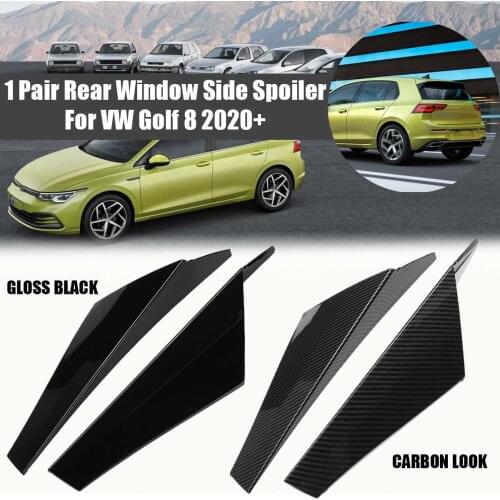 Pair For VW Golf 8 MK8 MK VIII 2020-2021 Rear Window Side Spoiler Canard Splitter Air Splitter Auto Rear Window Mirror Tail