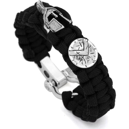 Paracord Survival King Cobra Style Bracelet Shackle for Outdoor Size Fit for 7 to 8 Inch Wrists