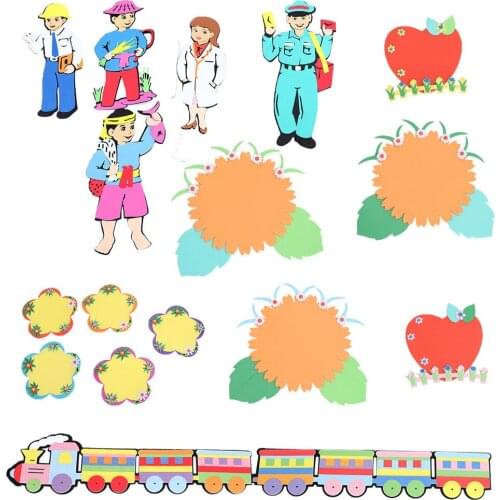 3D Character Eva Foam Wall Sticker Backdrop Girl Boy Kids Kindergarten Blackboard Birthday Party Home Decoration Accessories Ev