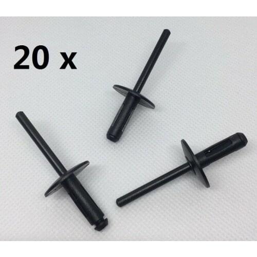 FOR BMW Plastic Pop Blind Rivets 6mm, Wheel Arches, Side Skirts, 51717002953oe