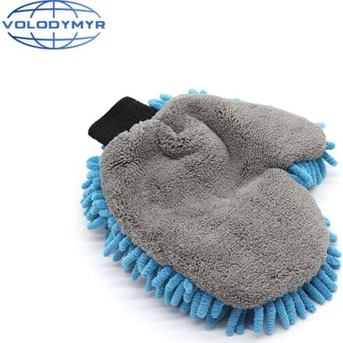Car Wash Mitt Gloves Microfiber Windshield Cleaner Chenille Coral Velvet Glove Detailing Tools for Auto Cleaning Washing Detail