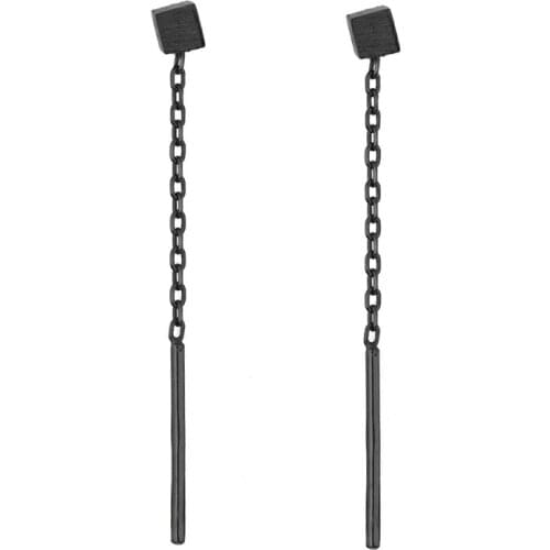 Tassel Drop Stud Earring Women Long Pendant Earrings Geometric Ladies Fashion Jewelry Lady Party Black Trendy Alloy Kolczyki