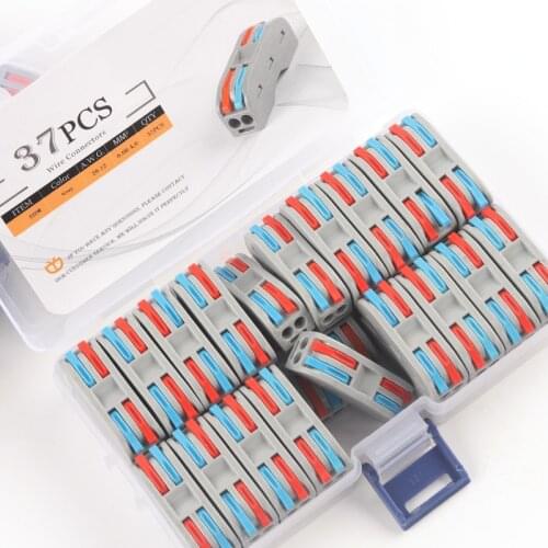 Boxed Nylon Butt SPL Type Wire Connectors Push-In 2/3/4/5 Pin Conductor Terminal Block Cable Splitter Led Light Connector