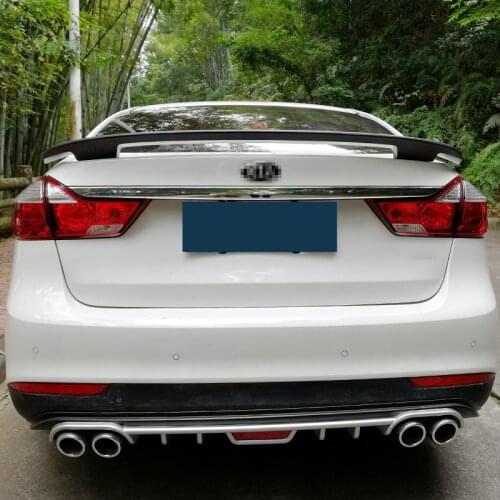 Carbon Surface Sport Car Spoiler For KIA FORTE K3 Spoiler ABS Material Universal Car Refitt Accessorie Without Perforation