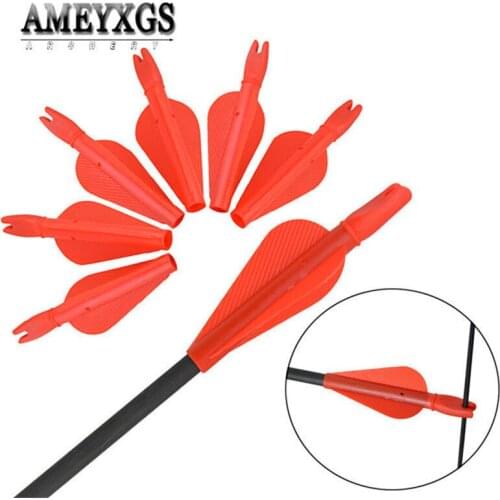 20/30/50pcs Shooting Training Arrow Shaft Handmade DIY Conjoined Arrow Feathers Nock For Bows Arrows Hunting Archery Accessories