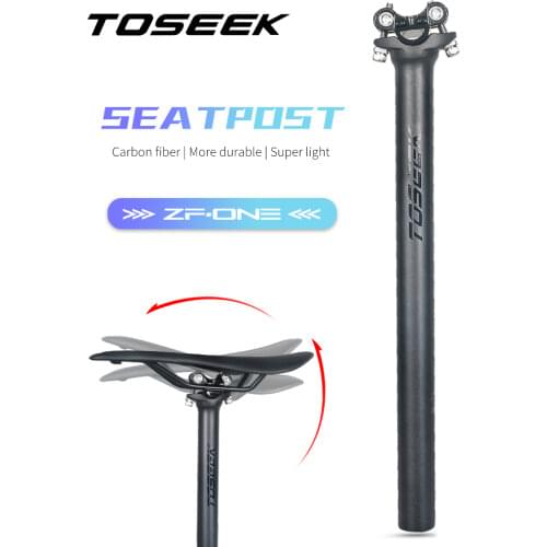 TOSEEK Carbon Fiber Seat Tube 27.2/30.8/31.6mm MTB Road Bike Seatpost Bicycle Seat Post Matte Black Seat Tube Bicycle Parts