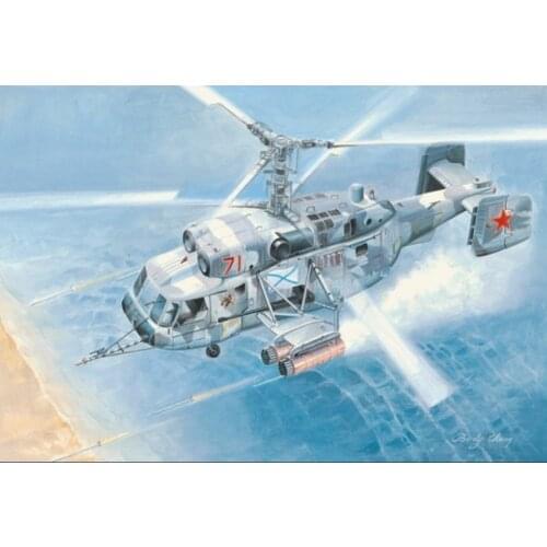 Trumpeter 87227 1/72 Scale Kamov Ka-29 Helix-B Attack Helicopter Assembly Model Building Kits For Adults Hobby Plastic Toys DIY