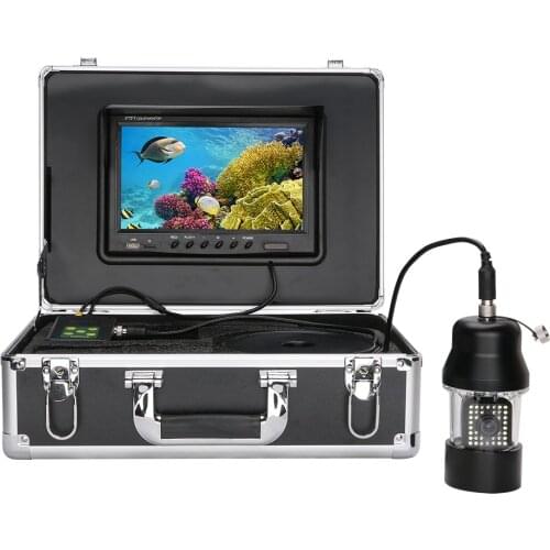 9 Inch DVR Recorder 20m/50m/100m Underwater Fishing Video Camera Fish Finder IP68 Waterproof 38 LEDs 360 Degree Rotating Camera