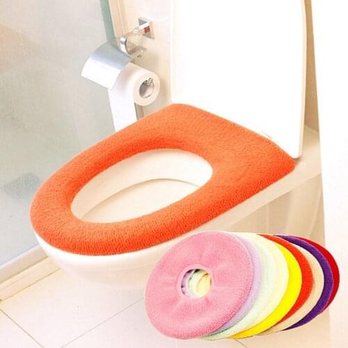 1 PC Warm Toilet Seat Cover for Bathroom Washable Soft Winter Mat Pad Cushion O-shape Toilet seat Bidet Covers