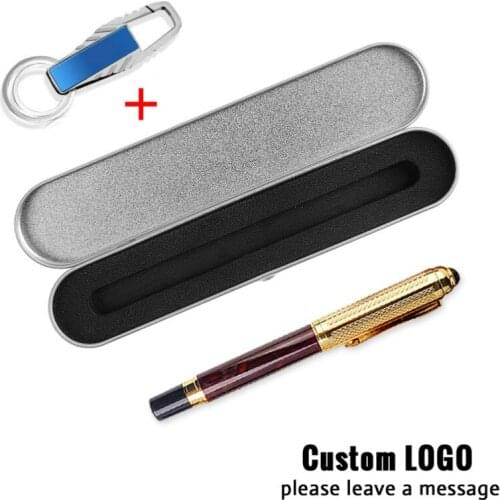 1pc Private Custom Logo Metal Ballpoint Pens Fashion Business Signature Pens All Copper Pen Clips Ballpoint Pen High Grade Gifts