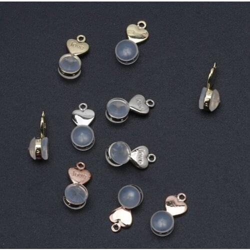 10Pcs Heart Earring Back With DIY Hole Safe Ear Studs Nuts Earings Lifters Replacement for All Types of Earring Posts