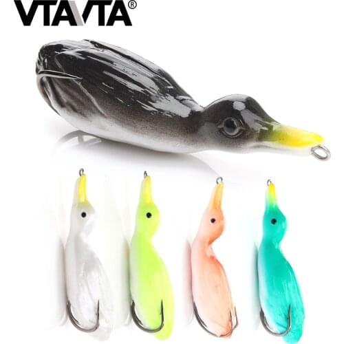 10cm 19g Duck Soft Lure Wobbler for Fishing Crankbait Topwater Frog Fishing Lures Artificial Soft Bait Pike/Bass Fishing Tackle