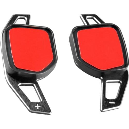 2pcs Shift PaddleSteering Wheel Aluminum Alloy Paddle Shifter Extension For Audi Car Steering Wheel Aluminum Alloy DSG Stickers