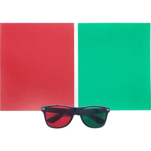 5Pcs Red/Green Hart Chart Accommodative Rock Chart Set Vision Myopia Strabismus Amblyopia Training Reading Aids Disinhibit