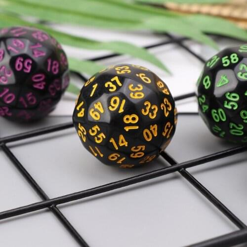 6Pcs 60 Sided D60 Polyhedral Dice For Casino RPG MTG Party Table Board Game A0KA