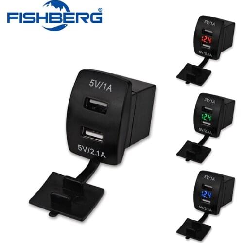 Dual Car USB Charger Plug With Voltmeter Display 12V 24V 3.1A Universal USB Port Socket Power Adapter For iPhone Xiaomi LG& More