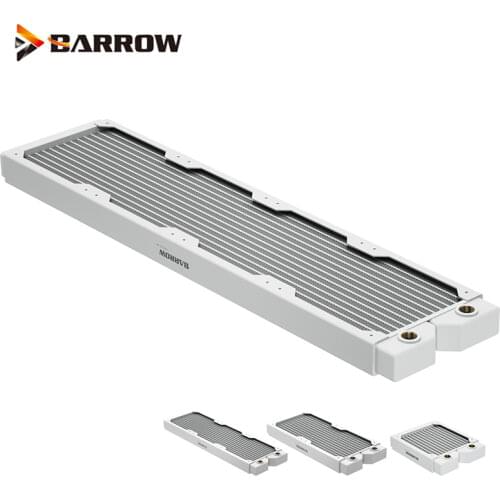 Barrow 240MM 360MM Copper Brass G1/4" White Radiator For Computer Water Cooling Liquid Loop Build Fan Cooler, Dabel-28a 240/360