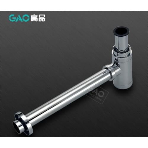 Free Shipping anti-odor P-Trap Drains, Solid Brass Water drain, Bathroom Drain,Siphon drain, High Quality Accessories Wholesale