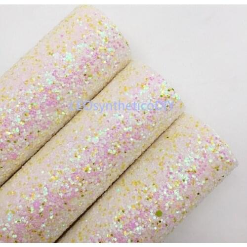 1PC 21X29CM Glitter Fabirc, Chunky Glitter Leather, Glitter Leather Sheets For Making Bows LEOsyntheticoDIY T358B