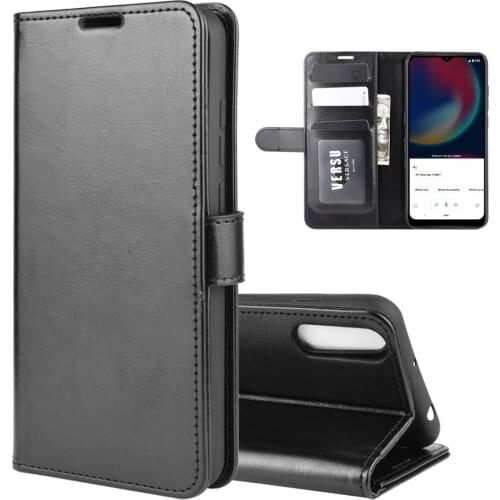 M2902 Case for Wiko View 4 or View4 Lite (6.5in) Cover Wallet Card Stent Book Style Faux Leather Flip Protect Black View4Lite