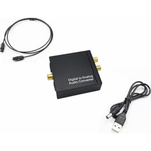 SOONHUA Digital Optical Coaxial To Analog 2RCA L/R Audio Converters Adapter With 3.5mm Audio Jack​ DC 5V 1A Audio Converter
