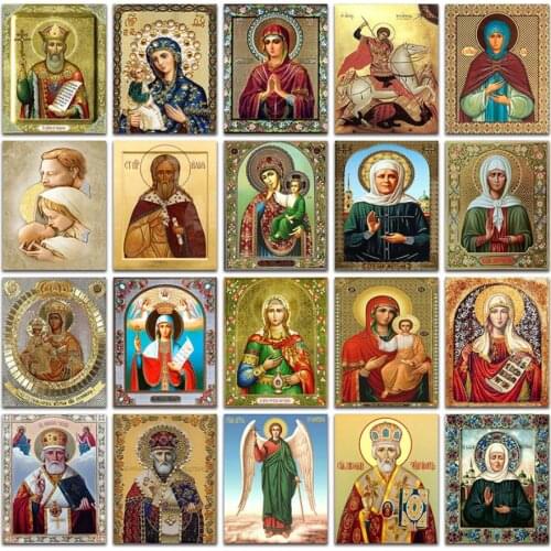 Virgin mary diamond painting full jesus icon mosaic art picture religion embroidery cross stitch stone picture puzzle wall decor