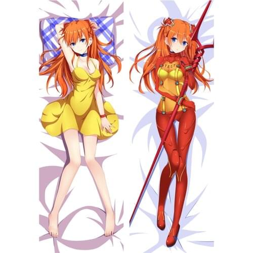 EVA Asuka Langley Soryu Pillow Case Cosplay Dakimakura Hugging Body Prop