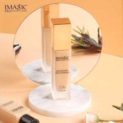 IMAGIC Face Foundation Keep Makeup Beautiful Skin Liquid Foundation Base Makeup Matte Oil Control Concealer Full Coverage TSLM2