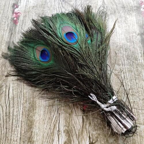 Hot Selling Wholesale 500 PCS Pretty Natural Colors Peacock Feathers 25-30 cm/10-12 inches Home Wedding Party Decoration