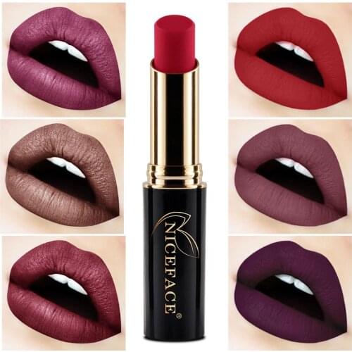Hot Sale 24 Colors Matte Lipstick Lip Gloss Waterproof Long Lasting Lip Stick Lip Makeup Nude Lipstick