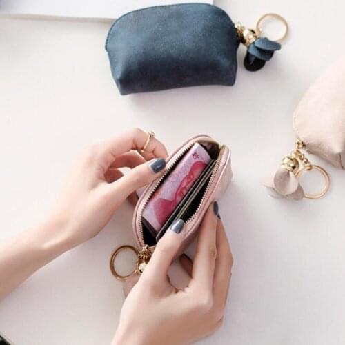 Mini Women Wallets Creative Girls Short Lady Zipper Coin Purse Tassel Flower Woman Clutch Purses Cards Holder Wallet Coin Pocket