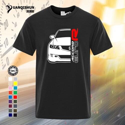 2020 Fashion Summer T Shirt Classic Japanese car fans Accord CL7 Euro R Tee Shirt 16 Colors Pure Cotton Short sleeves Tops Tee