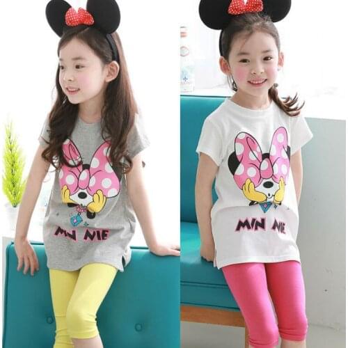 New Girl Wear Short Sleeved Suit Pants Five Two Piece Children Summer Wear Girls Set