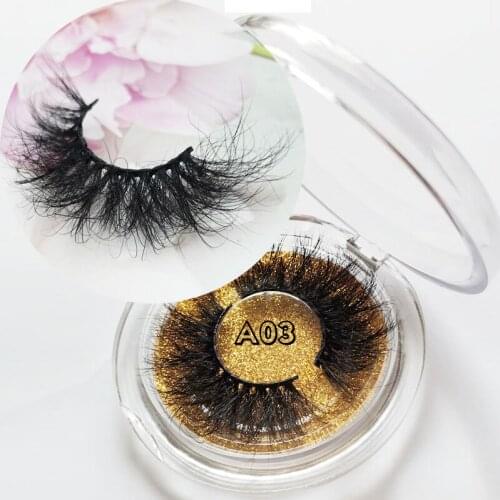 Wholesale 100 pcs 25mm lashes in bulk lash vendors wholesale Long Messy Fluffy Eyelashes Set round clear box add logo for bulk