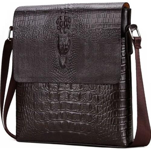 Men briefcase bag Crocodile messenger bags for men crossbody shoulder bag Alligator male ipad Tablet PC IPAD handbag mens bags