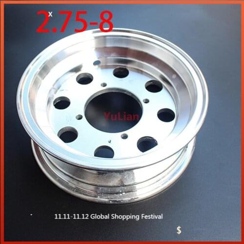 Size 8 Inch Electroplated Rim 2.75-8 front rear aluminum wheel hub for Monkey Bike Small Monkey Motorcycle Wheel