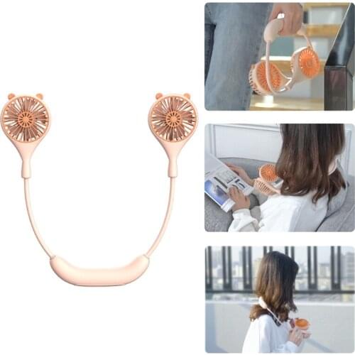 Adjustable Portable Fan Hanging Neck Mini Air Cooler USB Rechargeable Small Personal Cooling Tools for Home Outdoor