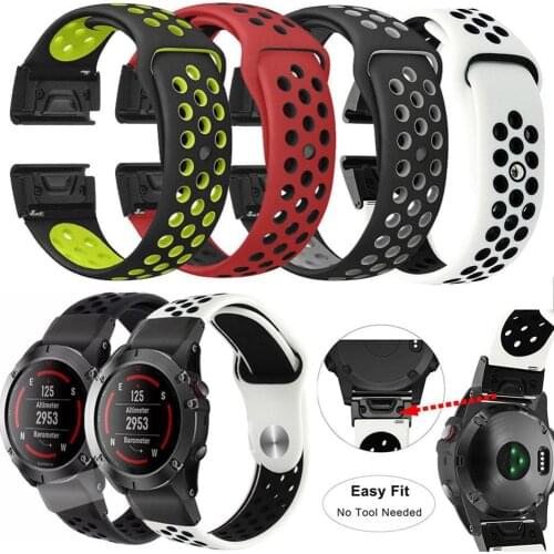 Replacement Silicone Quick Install Watch Band Strap For Garmin fenix5 plus Bracelet Strap For Garmin Approach S60 Forerunner 935