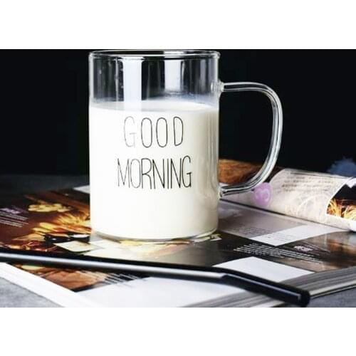 Glass Coffee Mugs Cup with Handle Borosilicate Heat-Resistant For Breakfast Milk Latte Drinkware Tea Utensils Gifts