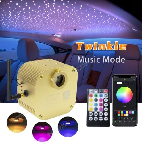 CREE Chip 16W Twinkle RGBW LED Engine Driver Fiber Optic Light Source Smart Bluetooth APP Control for All Fiber Optic Cable